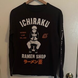 Ichiraku Ramen Shop Black Long Sleeve Tee